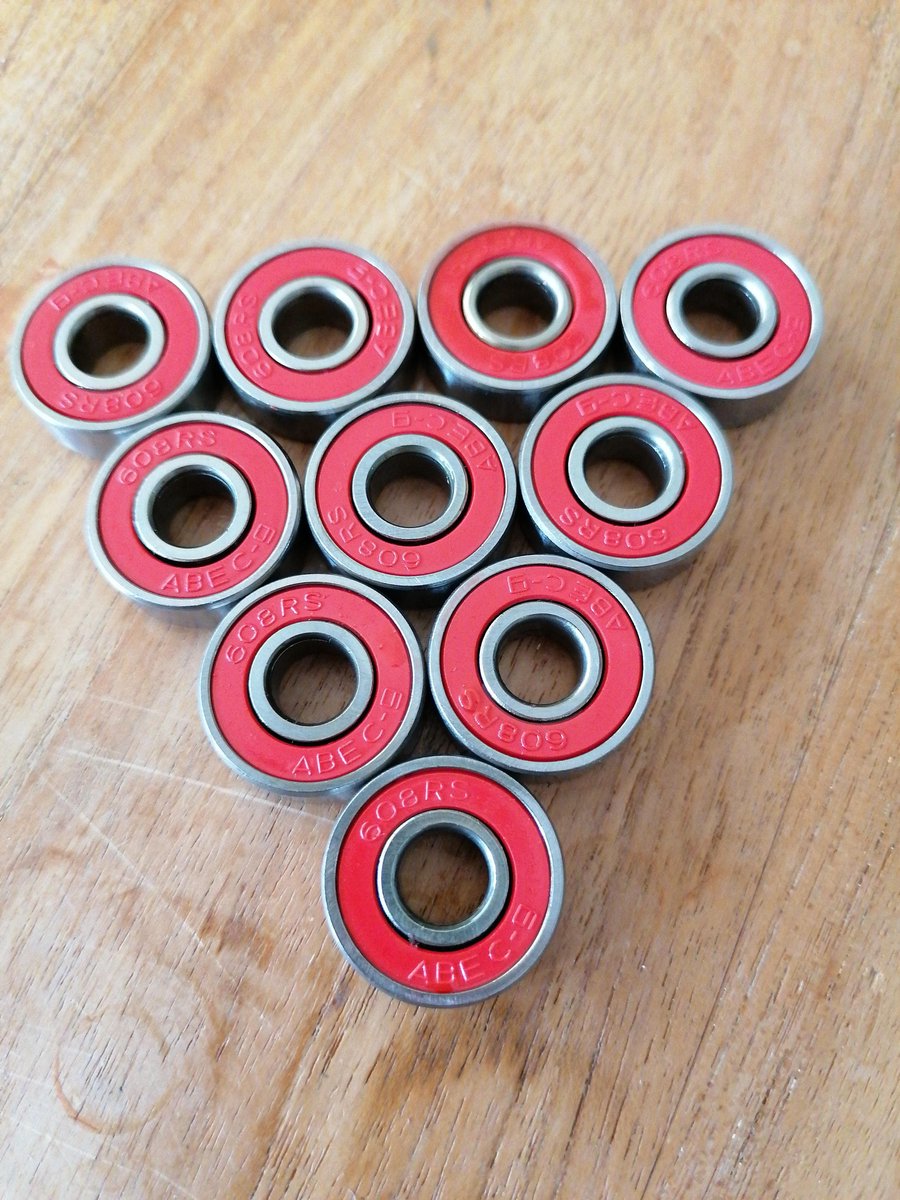 Lager 608 RS ABEC 9 (10 stuks) (rood) Inwendige diam.: 8 Uitwendige diam.: 22 Breedte: 7 mm
