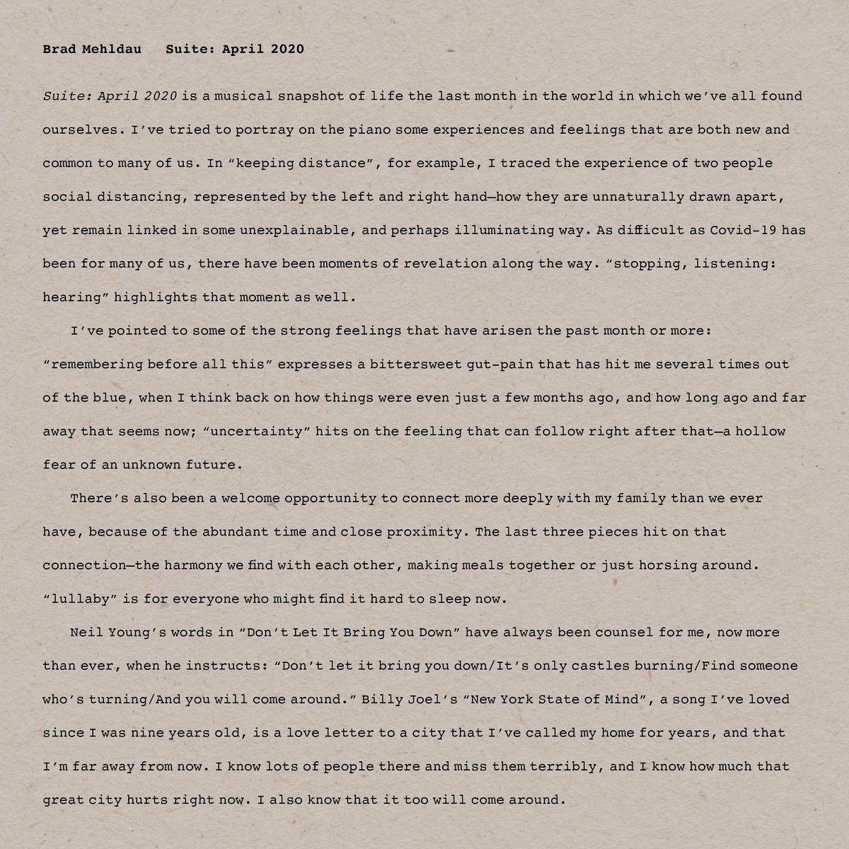 Suite: April 2020 (LP)