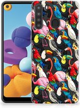Leuk TPU Backcase Geschikt voor Samsung Galaxy A21 Telefoon Hoesje Birds