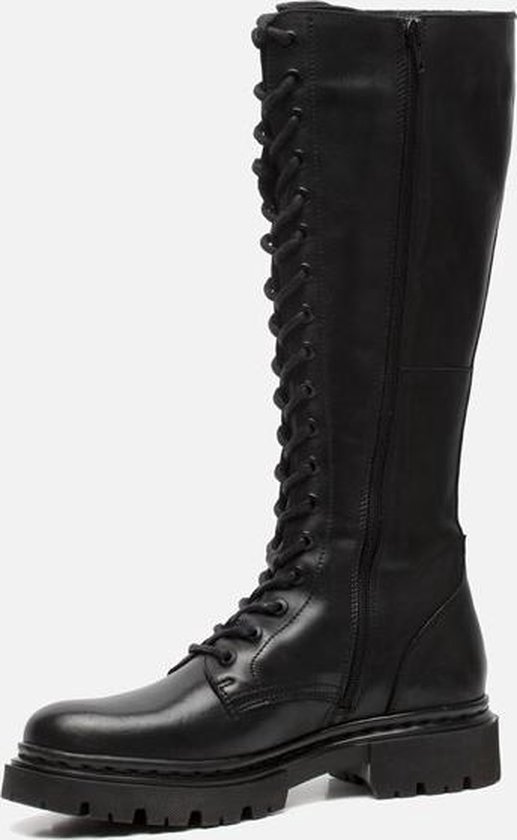Ann Rocks Hoge veterboots zwart - Maat 36 | bol.com