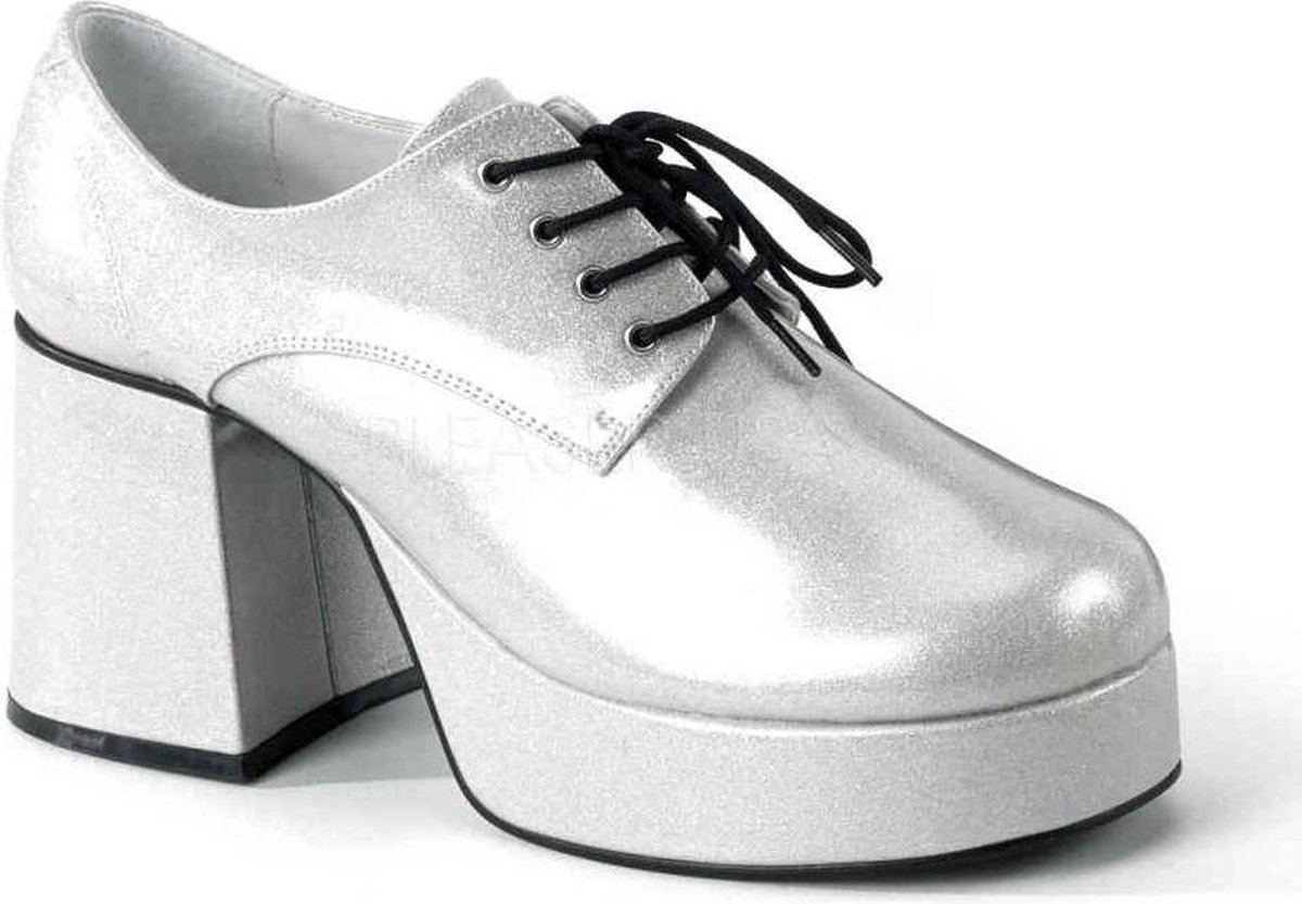 L | JAZZ-02G | 3 1/2 Heel Men's SILVER GLITTER Platform Disco Shoes |  bol.com