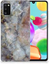 Telefoonhoesje Geschikt voor Samsung Galaxy A41 Leuk TPU Backcase Marmer Grijs