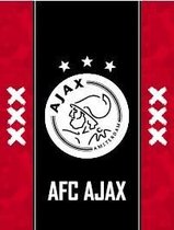 Ajax Schrift rood met zwarte baan A5 gelijnd: 3-pack