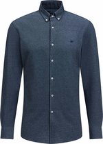WE Fashion Heren slim fit overhemd van piqué jersey -Maat S