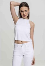 Urban Classics Crop top -XS- Rib Turtleneck Wit