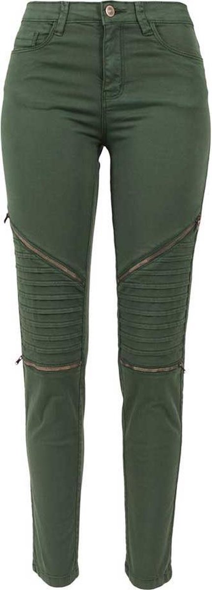 Urban Classics Stretch Biker Skinny jeans Taille 28 inch Groen