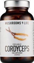 Mushrooms4Life / Cordyceps Paddestoel Biologisch – 60caps