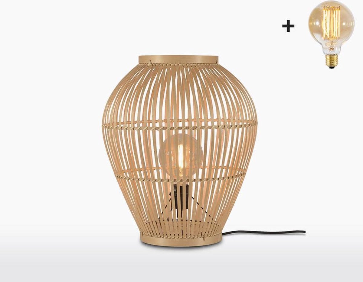 Vloerlamp - TUVALU - Bamboe - Small - Met LED-lamp