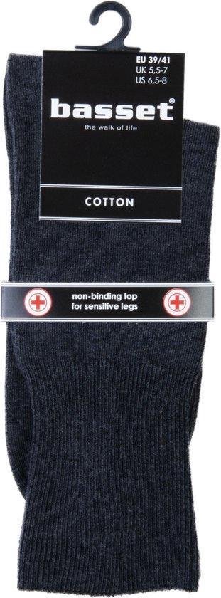 Katoenen diabetes sokken - 1 paar - Zwart - Maat 45/47