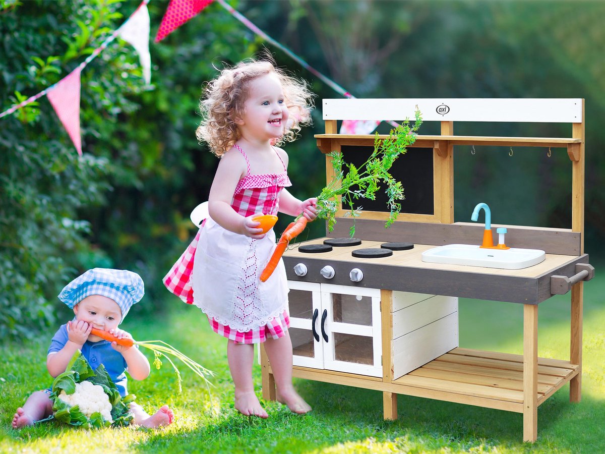 AXI Rosa Zand & Water Speelkeuken Groot - Incl. 17-delige accessoire set - Modder Keuken — afbeelding 5