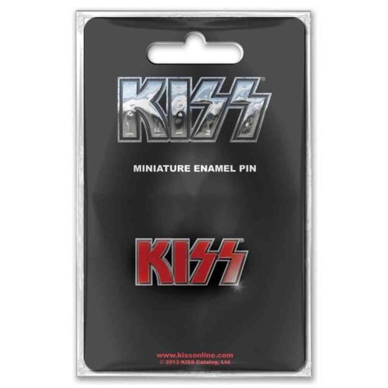 Kiss Logo Rhinestone Pin Kiss - Logo Pin - Mini - Rood | bol