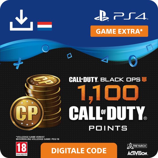 Call of Duty Black Ops 4 - digitale valuta - 1100 Call of Duty Points - NL - PS4 download - Sony digitaal