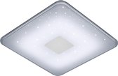 LED Plafondlamp - Trion Sumoran - 30W - Aanpasbare Kleur - Dimbaar - Afstandsbediening - Vierkant - Mat Wit - Acryl - BSE