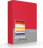 Hoogwaardige Dubbel Jersey Hoeslaken Eenpersoons Rood | 80/90/100x200/210/220 | Zacht En Dik | Rondom Elastiek