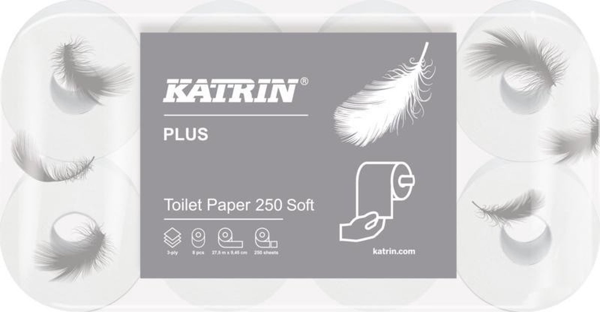 Katrin - Toiletpapier 11711 Plus 250 3laags 72rollen