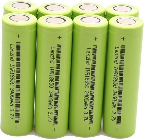 LanzHD 3400 mAh 18650 3.7v li-ion oplaatbare batterijen (Panasonic 18650  batterijen)... | bol.com