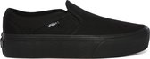 Vans Asher Platform Dames Sneakers - (Canvas) Black/Black - Maat 39