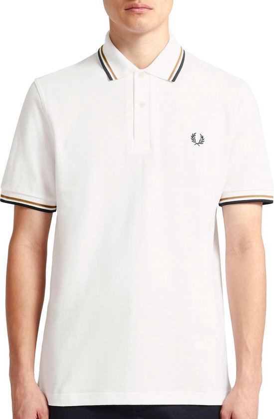 Fred Perry - Polo M3600 Offwhite - Slim-fit - Heren Poloshirt Maat XL