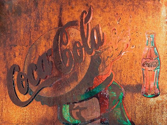 Signs-USA Coca Cola bottle rust - Wandbord - 30 x 40 cm