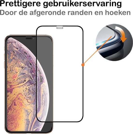 Prettigere gebruikerservaring door de afgeronde randen en hoeken. Telefoon met screenprotector.