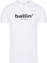 Ballin Est. 2013 - Heren Tee SS Tapered Fit Shirt - Wit - Maat XL