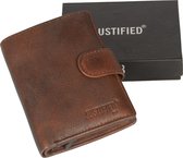 Justified Bags® Kailash Leder Creditcard Holder Cognac + Coin Pocket + Box