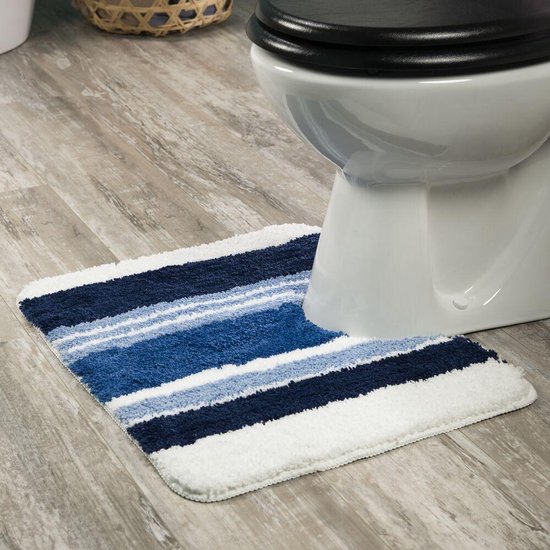Tapis contour WC en polyester Vert Kaki 45 x 50 cm - TENDANCE