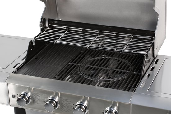 Gasbarbecue en Grill - 5 + 1 branders + 1 infrarood zijbrander - Buitenkeuken - Edelstaal BBQ - Master Cook
