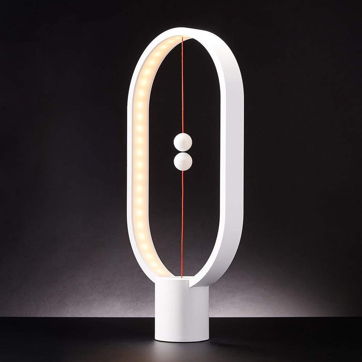 DesignNest Balance Lamp – Tafellamp - Bureaulamp - Ovaal – Bureaulamp & Nachtlamp – Groot - 32.4 x 27.9 x 9.7 cm - Wit