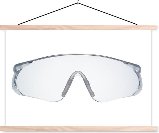 Een transparante plastic beschermende bril die wordt afgebeeld op een  witte... | bol.com