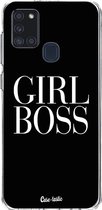 Casetastic Samsung Galaxy A21s (2020) Hoesje - Softcover Hoesje met Design - Girl Boss Print