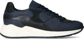 Sacha - Heren - Zwarte sneakers met donkerblauwe details - Maat 42