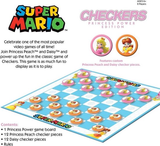 Thumbnail van een extra afbeelding van het spel Asmodee Super Mario Princess Power Checkers - EN