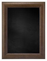 Zwart Krijtbord met Houten Lijst - Koloniaal - 76 x 106 cm - Lijstbreedte: 30 mm - Halfrond