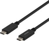Deltaco USBC-2003M câble USB 3 m USB 2.0 Noir