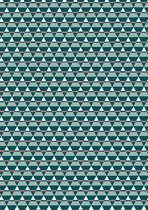Cadeaupapier Driehoeken Zwart Goud- Breedte 30 cm - 50m lang