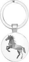 Akyol - Paard Sleutelhanger - Paarden - Dieren - Paardrijders - Leuk kado voor iemand die van paarden houd - 2,5 x 2,5 CM