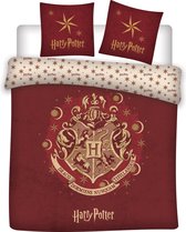 Housse de couette Harry Potter Poudlard - Lits Jumeaux - 240 x 220 cm - Rouge