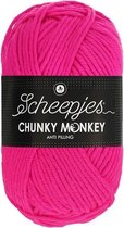 Scheepjes Chunky Monkey 100g - 1257 Hot Pink - Roze