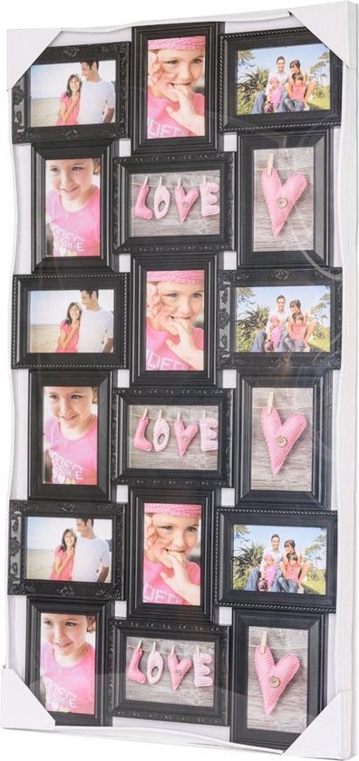 XL Fotolijst collage voor 18 Foto's van 10 x 15 & 15 x 10 Cm - Fotolijsten Collage voor foto formaat 9x 10x15 Cm & 9x 15x10 Cm - Fotogalerij fotocollage