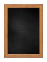 Zwart Krijtbord met Houten Lijst - Beuken - 53 x 73 cm - Lijstbreedte: 20 mm - Vlak