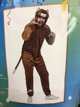Heren Onesie Safari Jungle Tijger pak outfit - Carnaval outfit - Camouflage Oranje maat XL/XXL