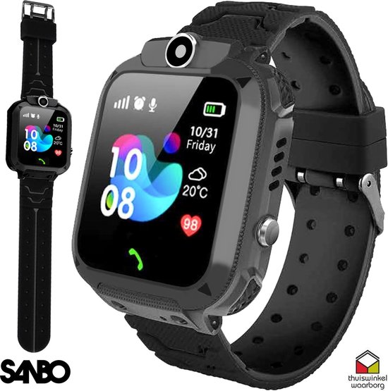 Sanbo Q17 - Kinder Smartwatch - Zwart - GPS & WiFi - kinderen - smartwatches - gps tracker -