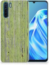 Cover Case OPPO A91 Smartphone hoesje Green Wood