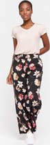 LOLALIZA Losse broek met bloemen - Zwart - Maat 34