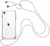 Telefoonhoesje met koord Iphone 7/8 Plus – Wit - Telefoonkoord – Telefoonhoes – Backcover met Koord – Telefoon Koord – Telefoonketting – Telefoonhoesje met Koord – Hoesje met Koord