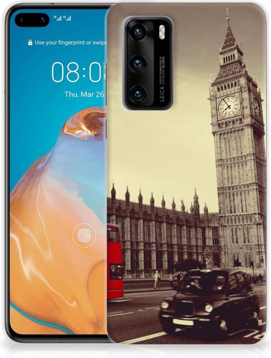 Huawei P40 Siliconen Back Cover Londen