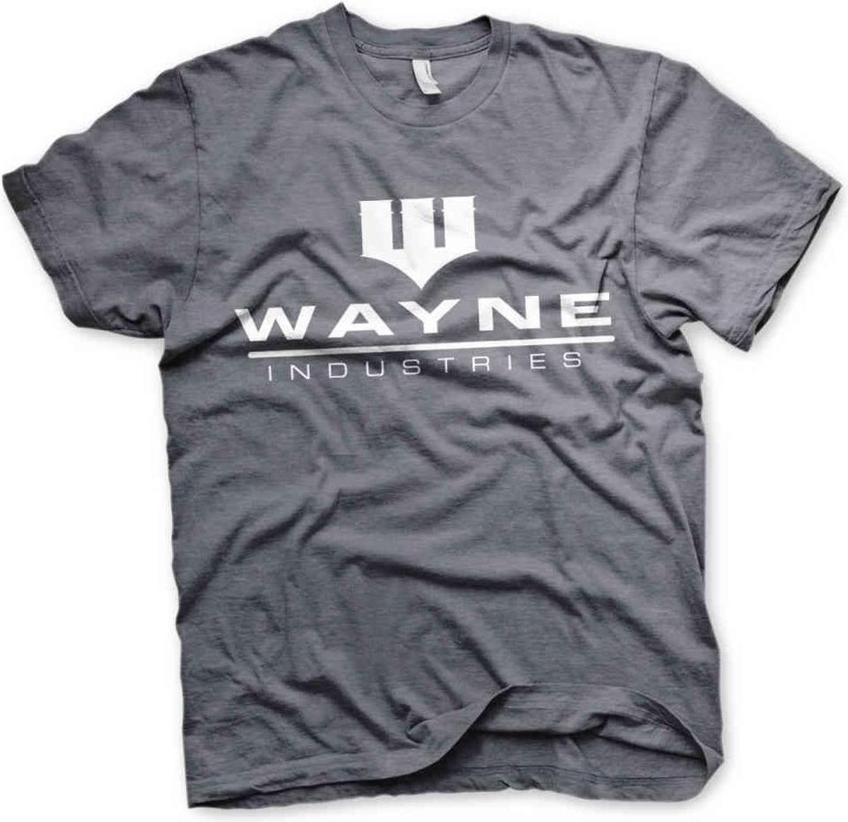 DC Comics Batman Heren Tshirt -L- Wayne Industries Logo Grijs