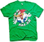 Woody Woodpecker Heren Tshirt -2XL- HAHAHA Groen
