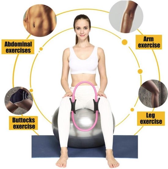 karton Correct Premedicatie Pilates ring Paars| Yoga oefeningen | Yoga ring | Fitness ring | Workout |  38 cm | bol.com